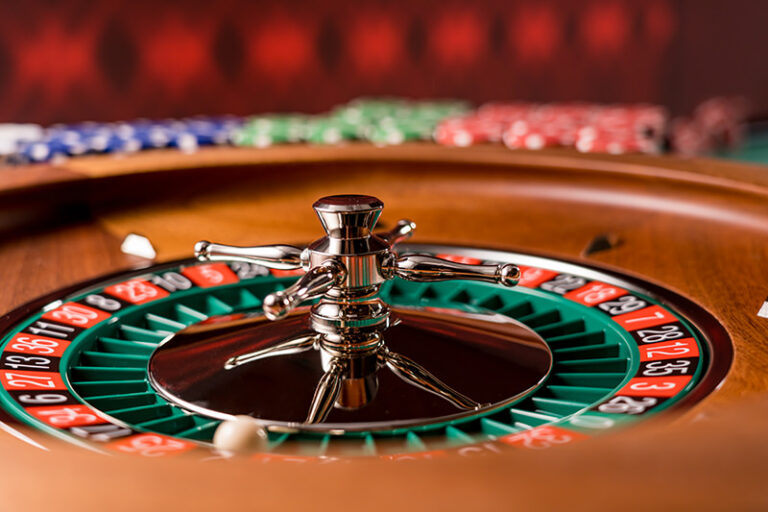 Roulette table close up at the Casino